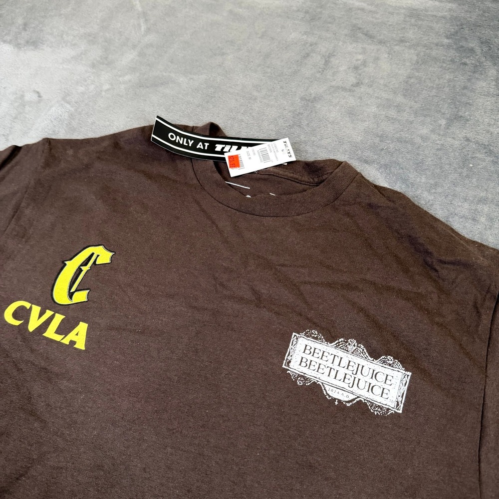 CVLA Beetlejuice Beetlejuice T Shirt Mens Medium Brown Graphic Movie Tee